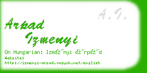 arpad izmenyi business card